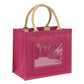 Handmakers Transparent Hot Pink Jute Bags 