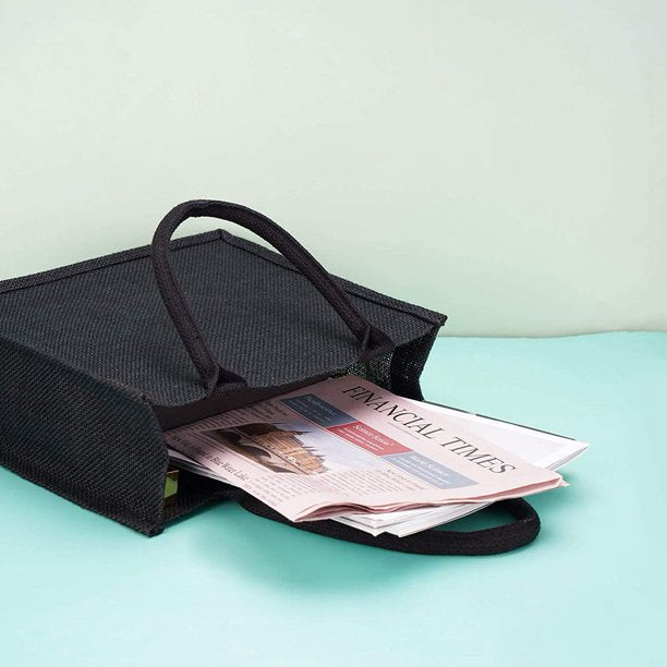 Jute Midi Tote Bag
