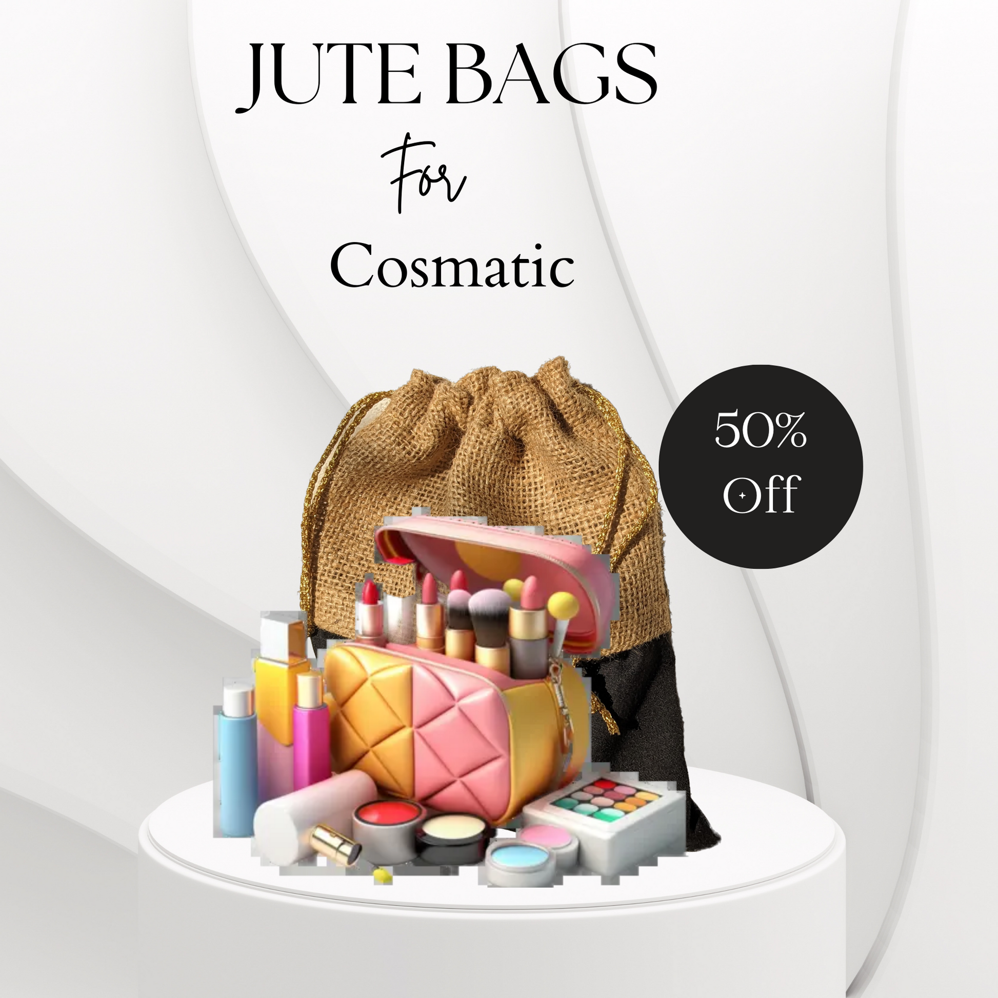 Modern Jute Gift Bag