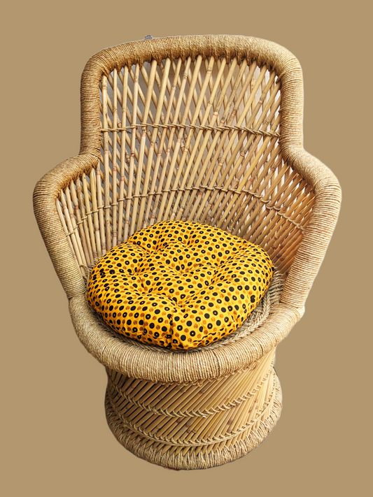 Bamboo chair with cushion