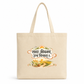 Natural canvas tote bag featuring the Sanskrit quote "सादा जीवनम् उच्च विचाराः" with elegant calligraphy, sunrise scenery, countryside landscape, and traditional decorative elements symbolizing simple living and high thinking. 