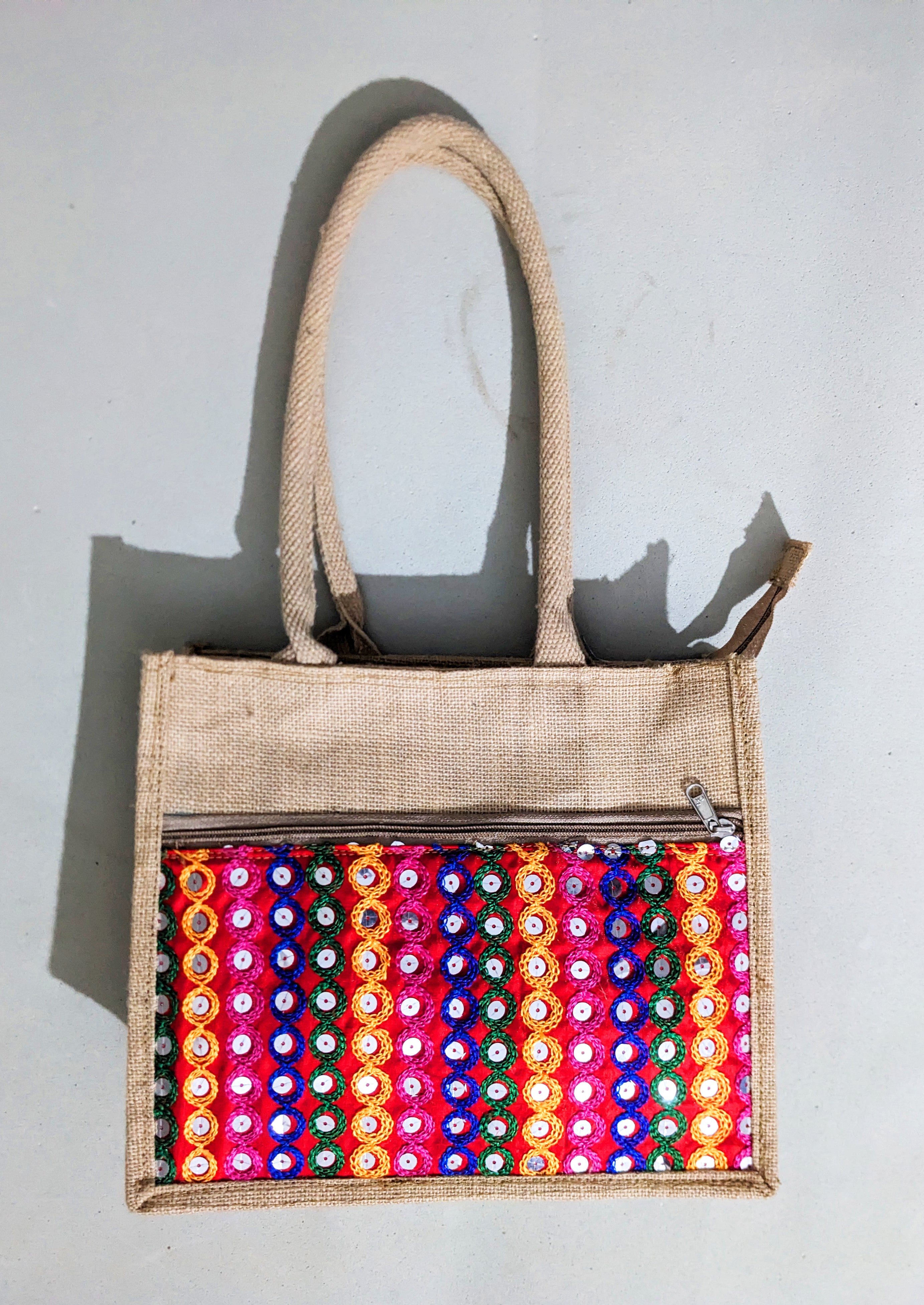 Indian Jute Bag Ethnic Handmade Colorful Women Hand Bag Jute Work Tote Bag Ladies  Purse Traditional Shopping Bag Handle Bag Art - Etsy