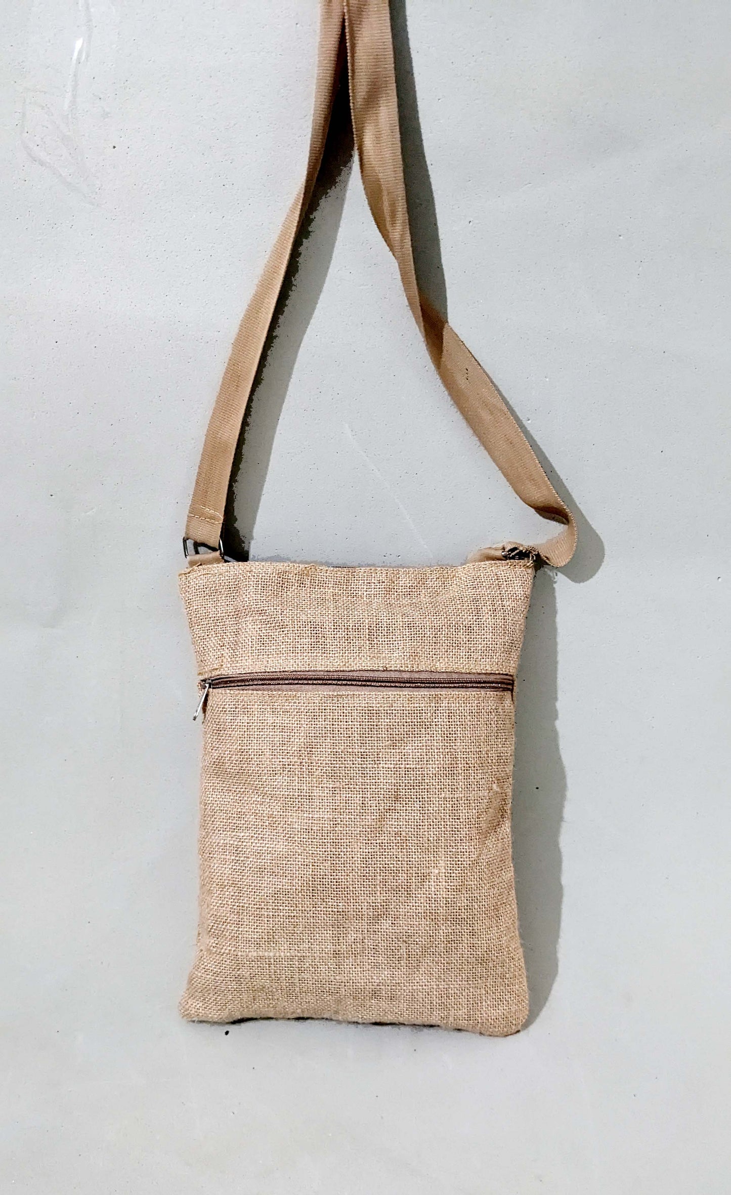 Handmakers Natural Jute Sling Bags for Mobiles, Makeup Kit and other neccessary item  for Gym ,Travel