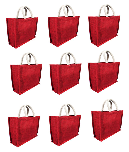 Handmakers Sustainable and Eco-Friendly Red Jute Bag for a Special Occasion