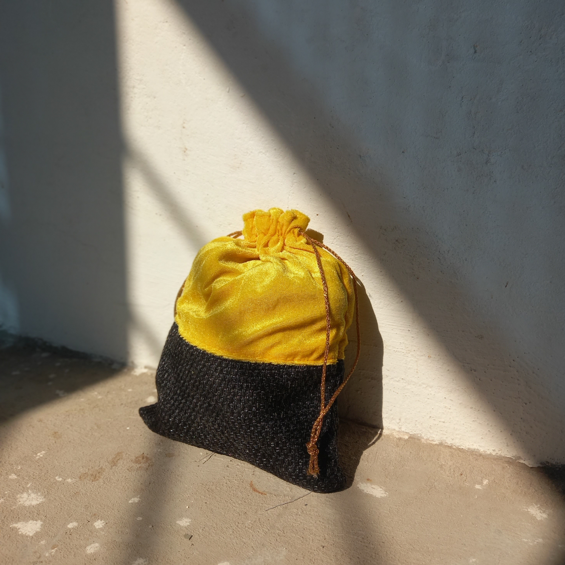 Velvet Jute Potli Bag