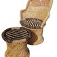 Handmakers Natural Black & Beige Mudda Chair Set 1 Chair + Stool | Eco Furniture