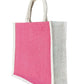 Handmakers  Natural Pink Jute Bags  Pack of  50  (14x12x5 inch)