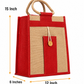 Natural pure Jute Handbags and bottle bags With Red Color