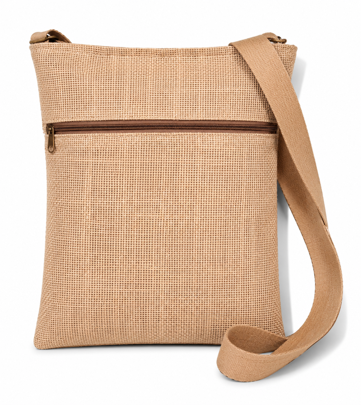 Handmakers Jute Sling Bag – Eco Side Bag for Travel, Gym & Essentials