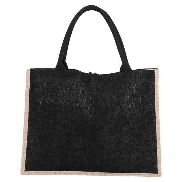 black jute tote bag for corporate gift