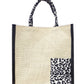 Handmakers Natural Jute Gift Bag with Leopard Print and Bow