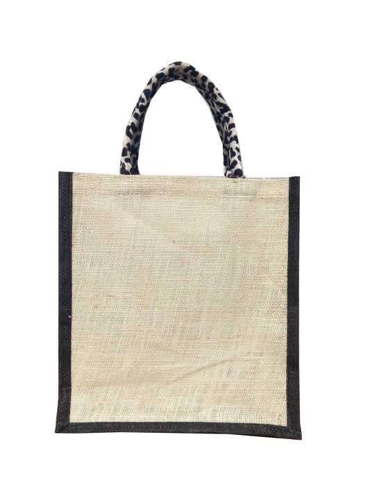 lleopard print jute gift bags for wedding gifts