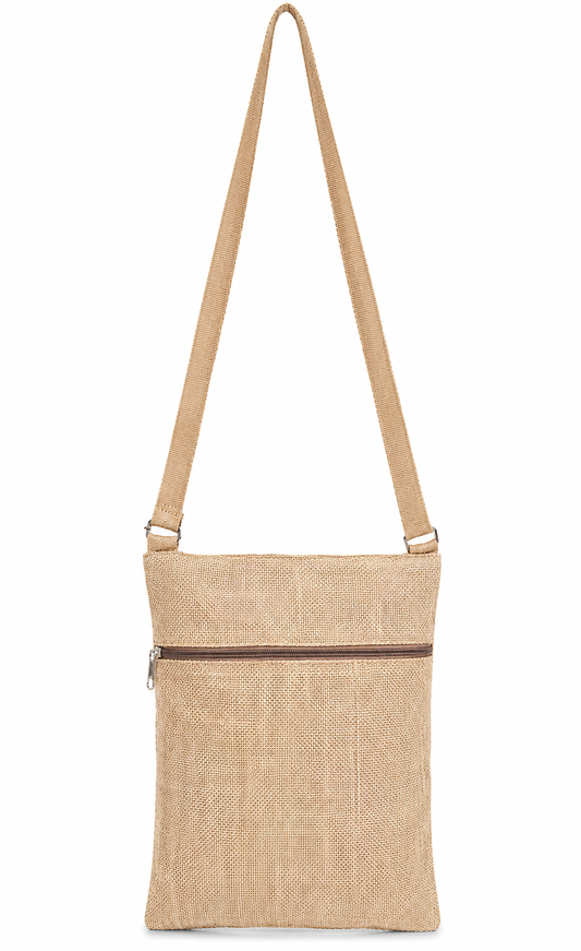 Handmakers Jute Sling Bag – Eco Side Bag for Travel, Gym & Essentials