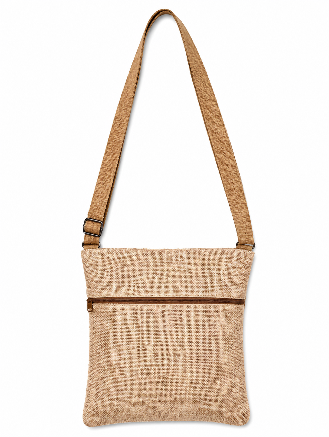 Handmakers Jute Sling Bag – Eco Side Bag for Travel, Gym & Essentials