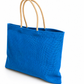 DESHKARI Handmakers Natural Jute Women's Fashion Gift Bag Blue Yellow