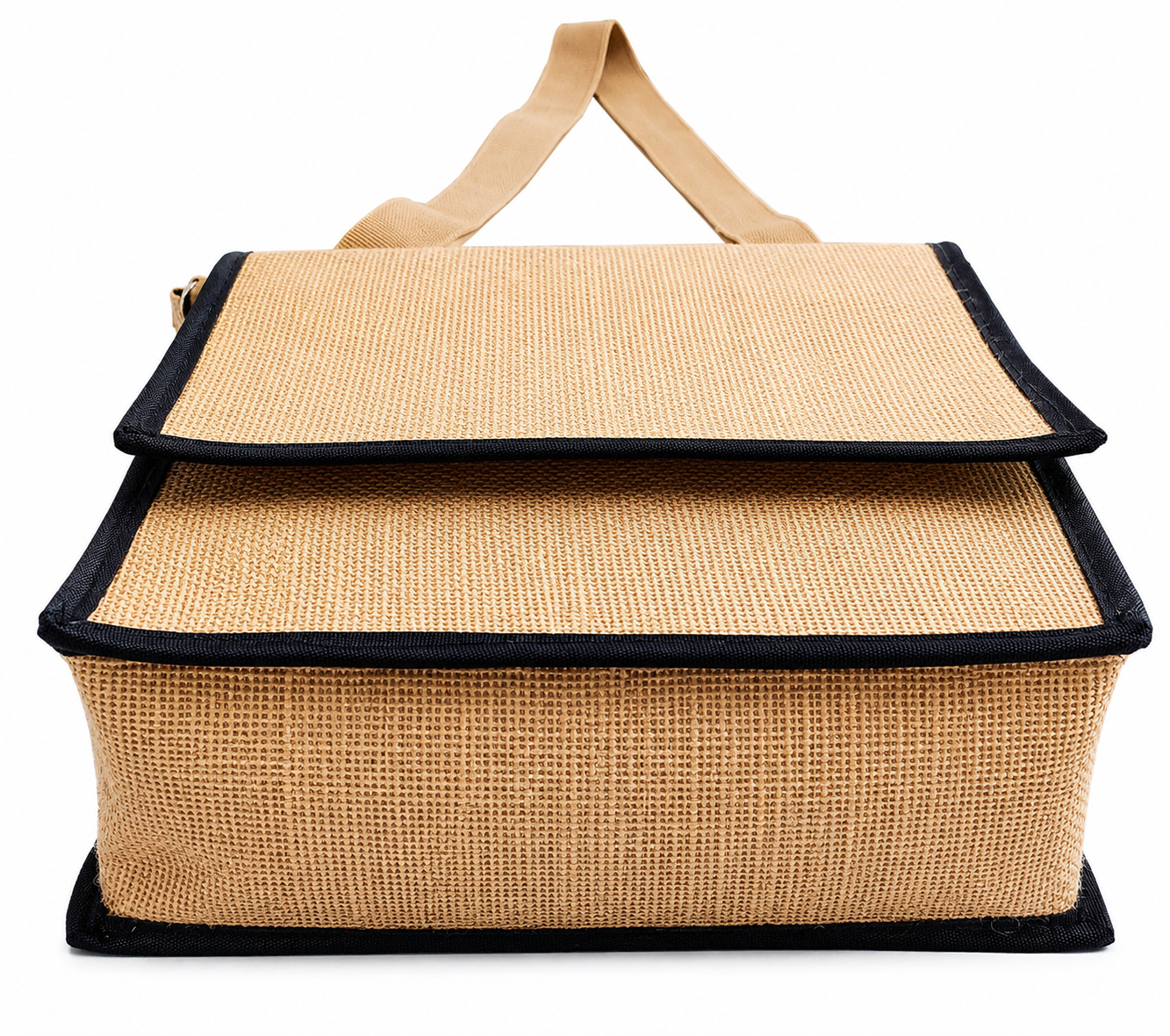 Handmakers Natural Jute Office Side Bag for Men – Eco-Friendly Sling Bag with Adjustable Strap & Wooden Button Closure
