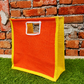 Handmakers Orange & Yellow Jute Return Gift Bag | Eco-Friendly Grocery, Vegetable, Storage Tote with Handle for Gifting, Shopping & Daily Use