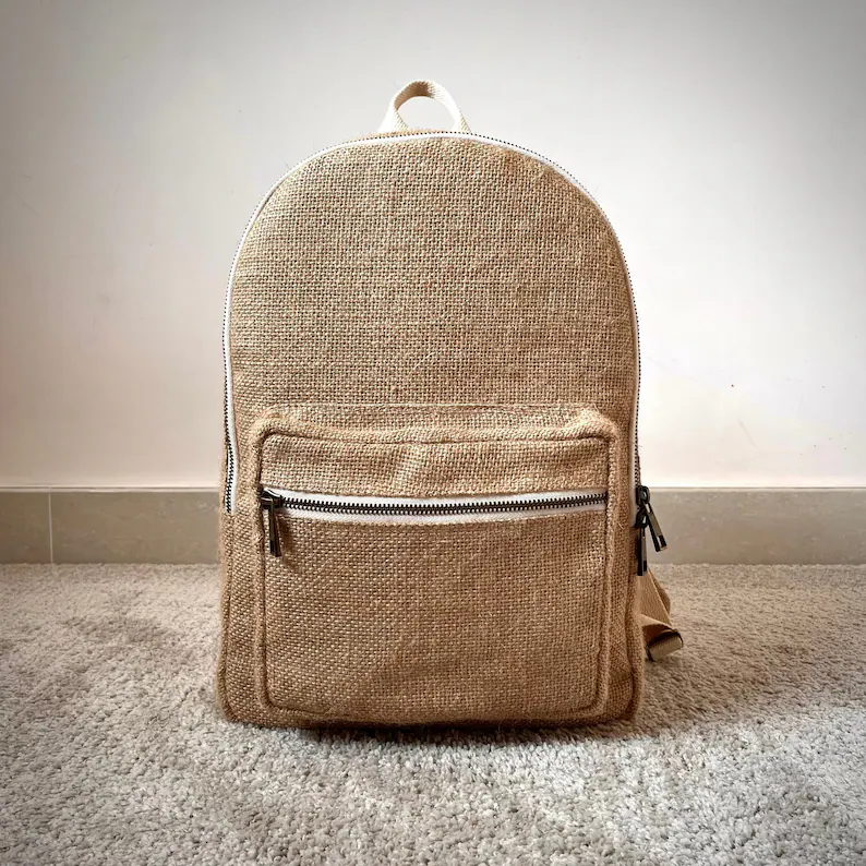 Handmade Jute backpack Handmade Jute Backpack - Etsy main image 3