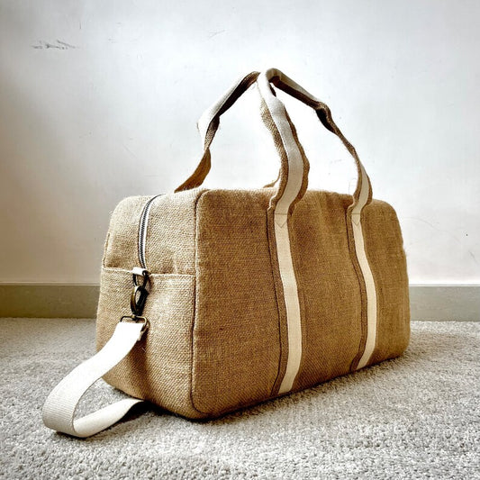 Handmakers Natural Ecofriendly Jute Duffel Bag