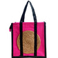 pink & black jute bags for shopping
