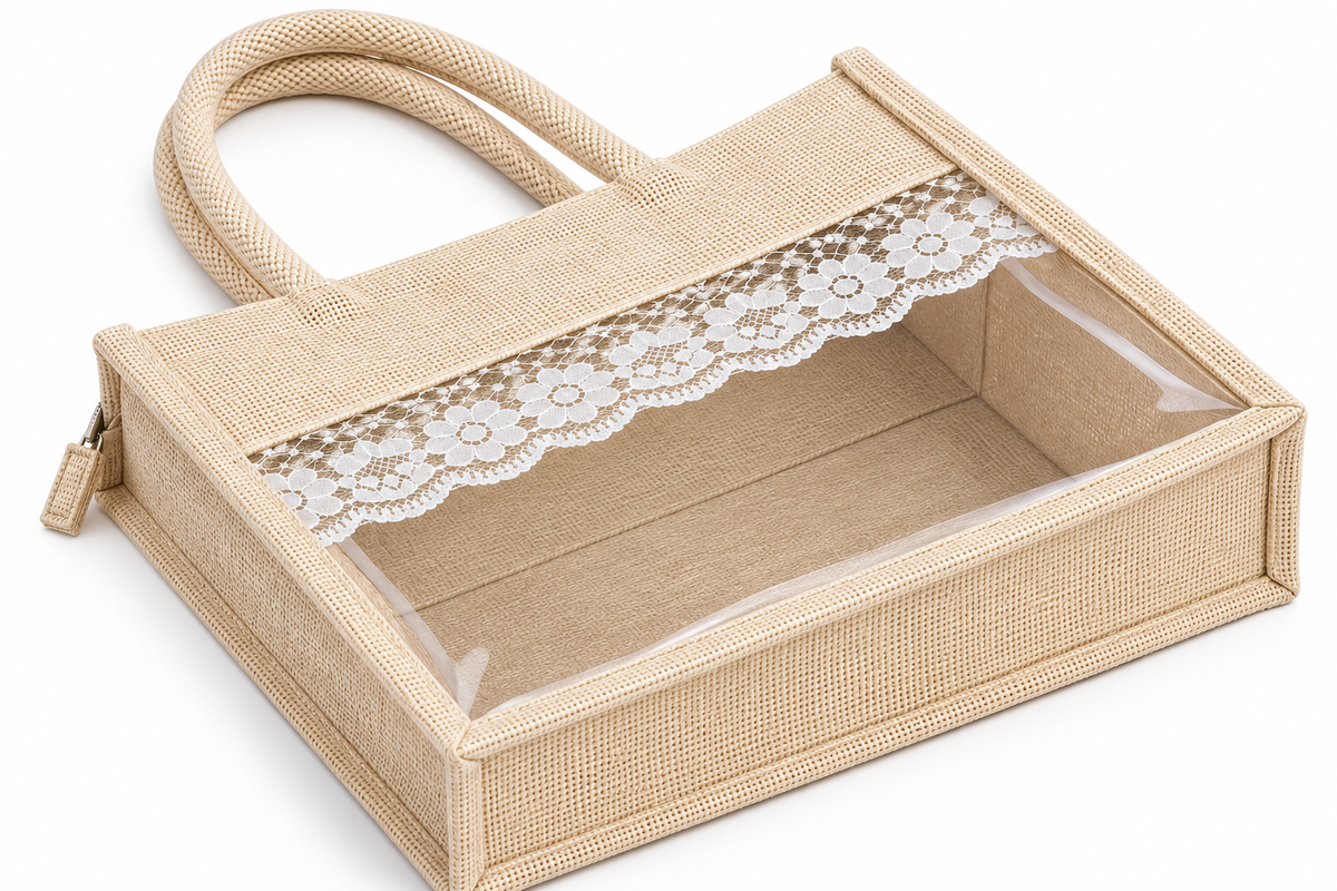 white-jute-gift-bag-transparent-window-floral-lace-zipper