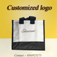 Handmakers Custom Name Print Jute Return Gift Bags 10X11X5 inc Pack of 10