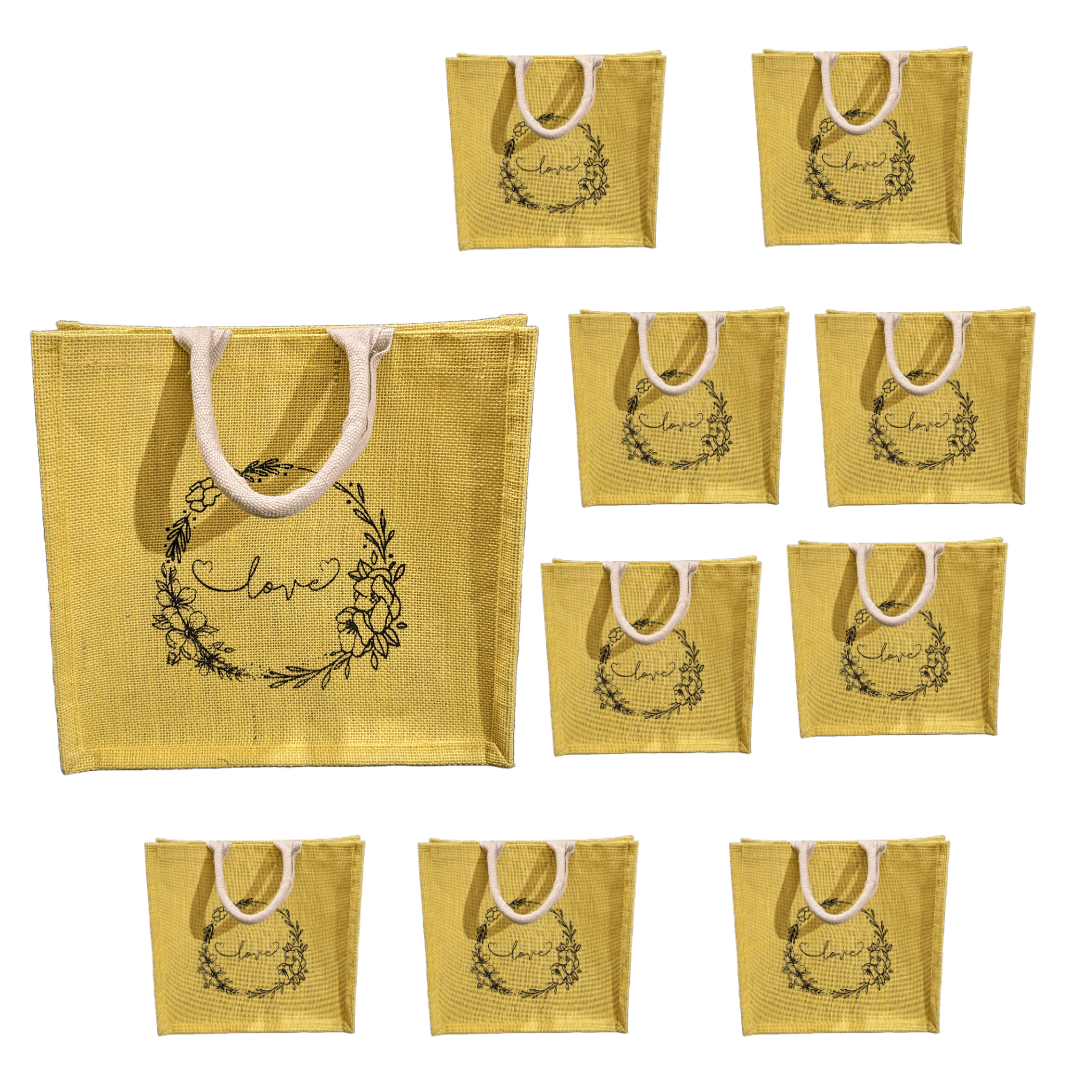 Love Printed Jute bag