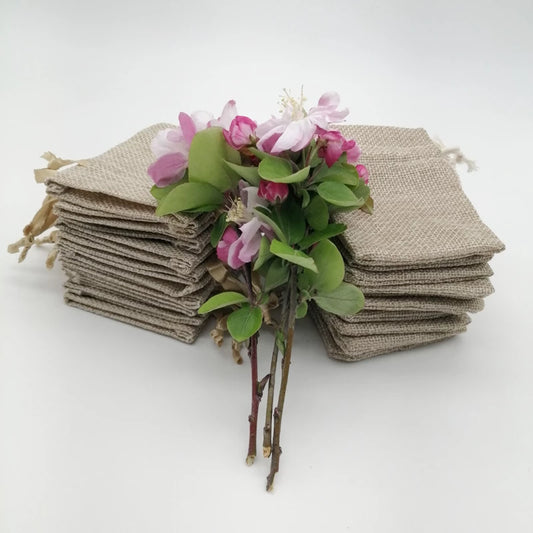 small burlap gift baga