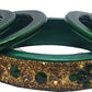 Enthic Traditional Rajasthani Bradal And Partywear Lac Bangles For Women in Green Color set of (7+7)