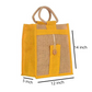 Natural Jute Cloth Handbag With Yellow and Beige ( Set of 2)