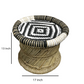 Handmakes Black & White Comfortable Relaxing Bamboo Mudda Stool