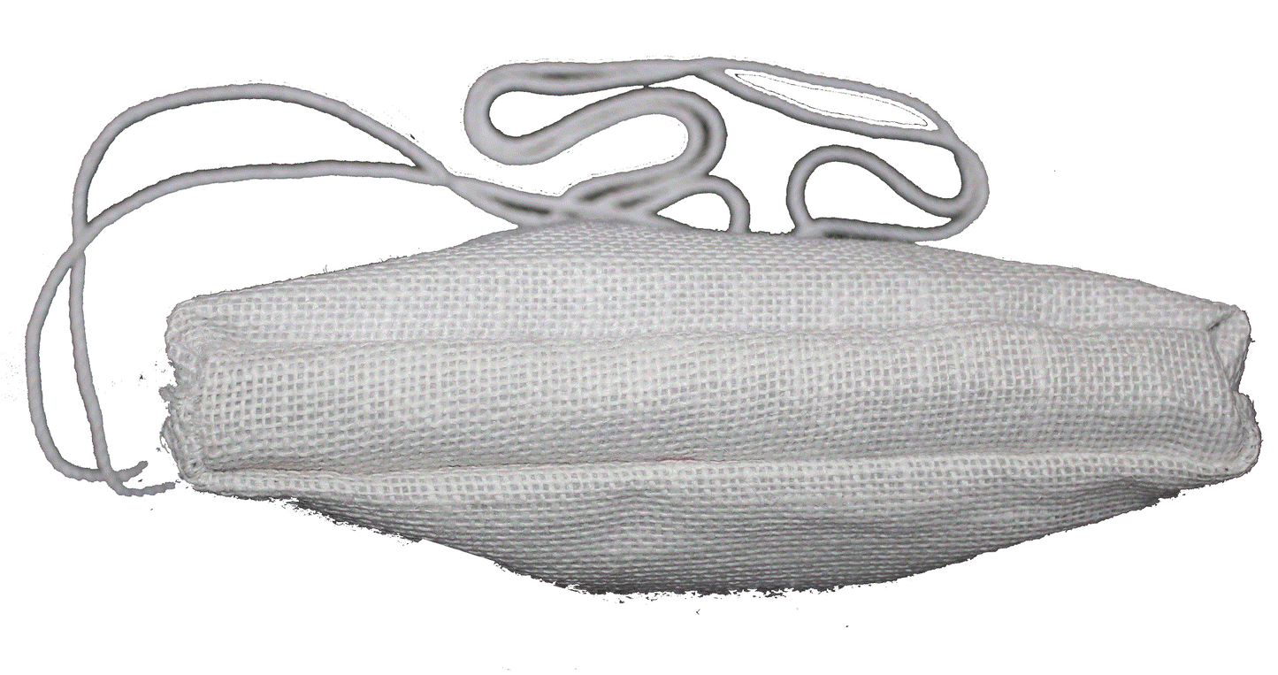 Natural Pure White Jute Bag With Flower Design