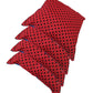 Handmakers Cotton Square Chair Pad Seat Cushion (18 inch X 18 Inch, Red)