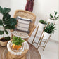 Handmakers Comfortable Relaxing Bamboo Mudda Chair with White color