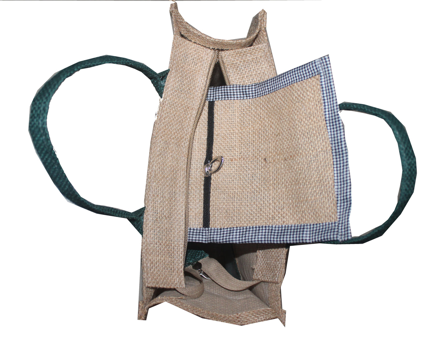 Handmakers Natural Zipper Jute Bag to Carry Tiffin , Bottle