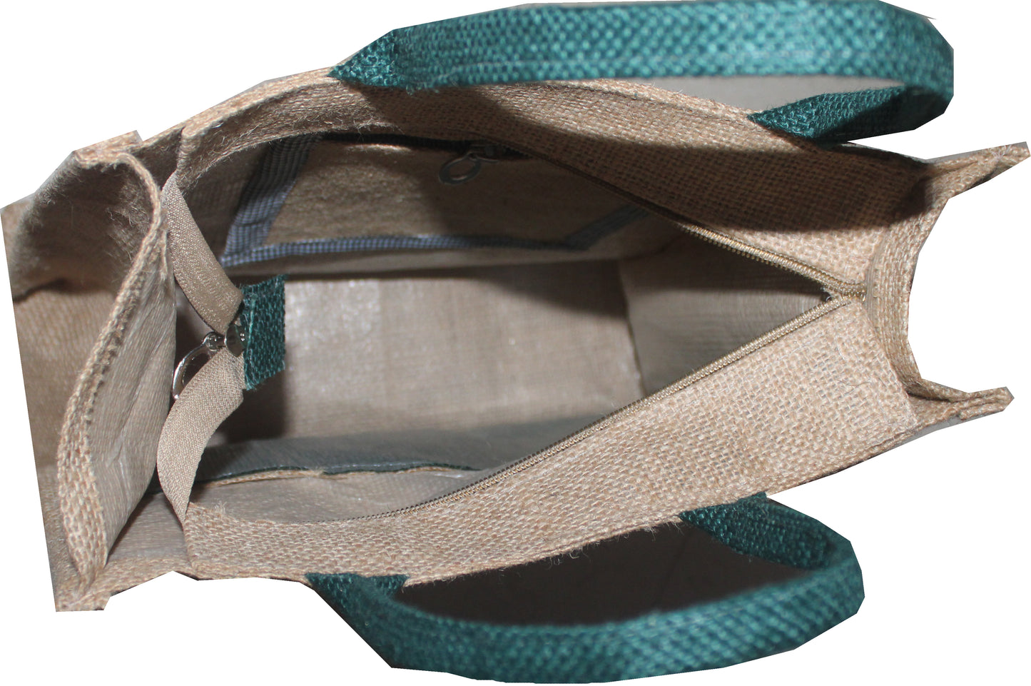 Handmakers Natural Zipper Jute Bag to Carry Tiffin , Bottle