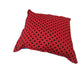 Handmakers Cotton Square Chair Pad Seat Cushion (18 inch X 18 Inch, Red)