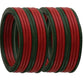 Red And Green In Traditional Color Lac Bangles