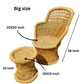 Handmakers ! Bamboo Weaving Mudda Chair Set with 2 Chair and 1 Stool