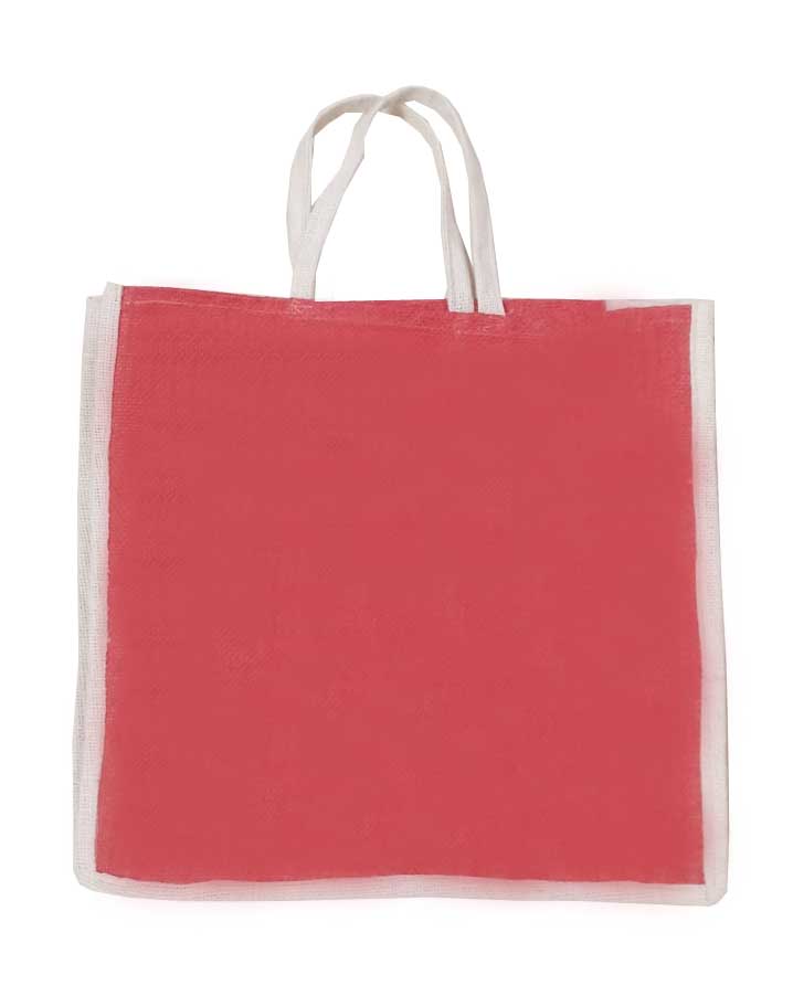 Natural handmade pure Red jute bag with Rectangular Shape (Set of 4)