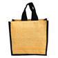 DESHKARI Handmakers Pure Black & Beige Burlap Gift Bags | jute bags for lunch box | jute bags for return gifts