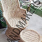 Handmakers Natural Bamboo mudda chair  for Balcony, Garden