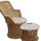 Handmakers Comfortable Relaxing Bamboo Mudda Chair with White color
