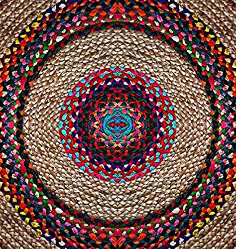 Unique set featuring a natural jute & cotton rug 