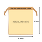 Handmakes Natural Pure Yellow Jute Gift Potli Bags 7X8 Gift Pouches