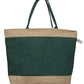 Handmakers  Women Jute Handbag with Green color