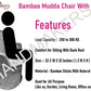 Handmakers ! Black & Beige Bamboo(SARKANDA) Chair With Stool