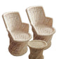 Handmakers ! Bamboo Weaving Mudda Chair Set with 2 Chair and 1 Stool