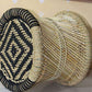 Black & Beige Mudda with Flower Design Set of 2