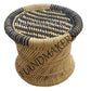 Handmakers Bamboo Mudda Stool  for Sitting with Black Color Weave Design